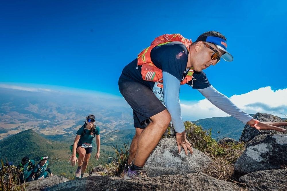 Prof. Rogério Cardoso em prova de corrida de montanha